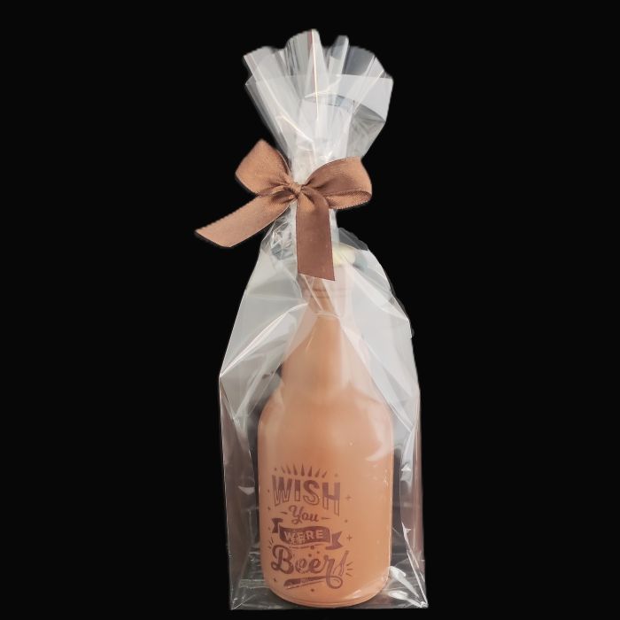 Chocolade bierfles met print