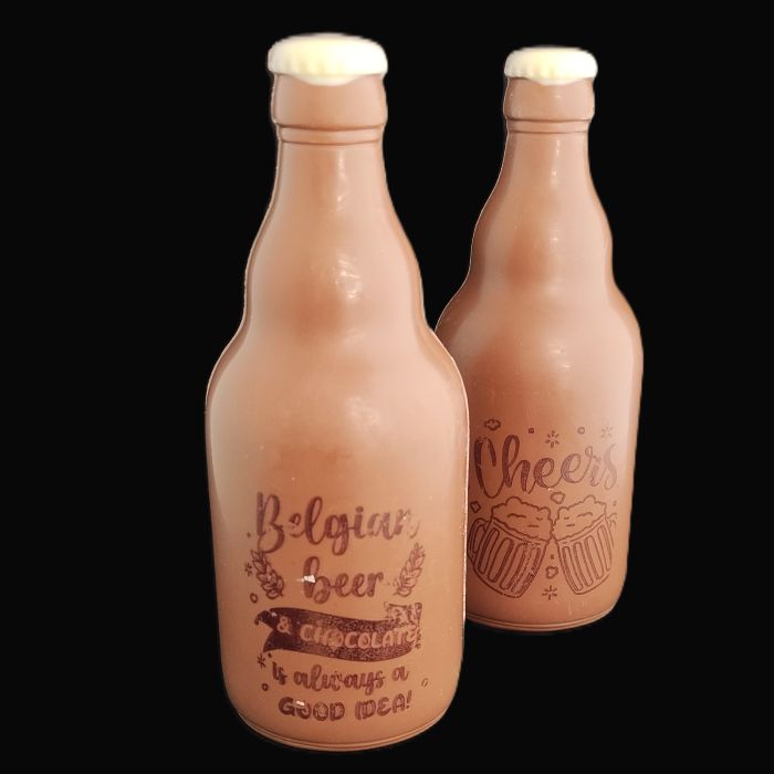 Chocolade bierfles met print