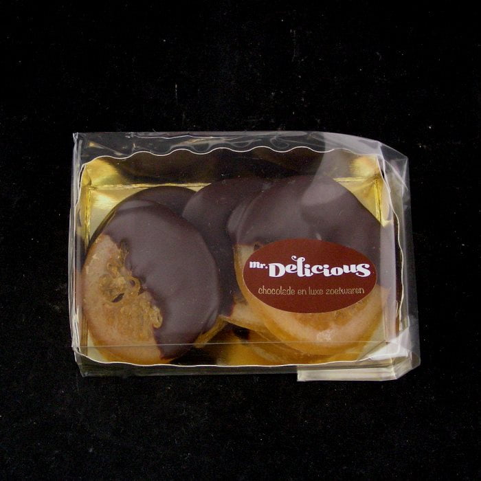Citroenschijfjes, gechocolateerd