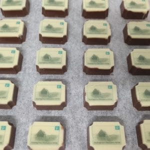 bonbons-met-logo-of-afbeelding